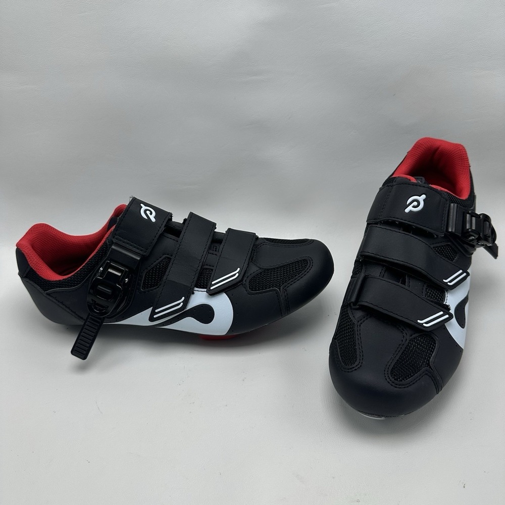 Peloton Cycling Shoes Mens 41 / 8 US Black Red Cleats Indoor Bike Spin Training